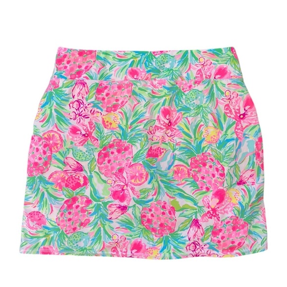 Lilly Pulitzer Luxletic Maryana Skort Resort Skirt UPF 50 Pink Green - Picture 3 of 8
